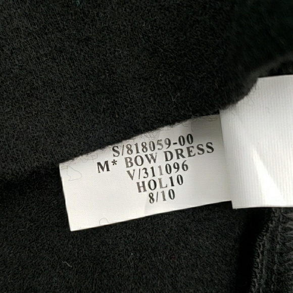 BR Banana Republic Black Large 3D Flower 100% Wool Dress - Picture 9 of 9